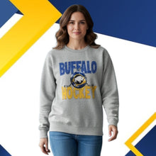 Load image into Gallery viewer, Buffalo Hockey, Sabrehood inspired design... Tee shirts, sweatshirts, mens, ladies and kids sizes. Buffalo Everywhere! Buffalo born. Buffalo worn.