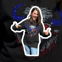 Load image into Gallery viewer, Rhinestone buffalo football Bills t shirt sweatshirt hoodie