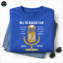 Load image into Gallery viewer, RJ, Roll the highlight Film inspired design... Tee shirts, sweatshirts, mens, ladies and kids sizes. Buffalo Everywhere! Buffalo born. Buffalo worn.