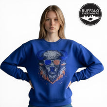Load image into Gallery viewer, BLING Buffalo Hockey - Sabrehood inspired rhinestone design... Football, hockey, lacrosse, holiday &amp; 716 fashion designs. Everything from t shirts, sweatshirts, mens, ladies and kids sizes. Buffalo Everywhere! Buffalo born. Buffalo worn.
