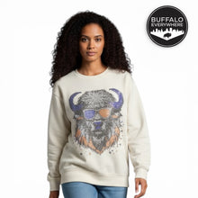 Load image into Gallery viewer, BLING Buffalo Hockey - Sabrehood inspired rhinestone design... Football, hockey, lacrosse, holiday &amp; 716 fashion designs. Everything from t shirts, sweatshirts, mens, ladies and kids sizes. Buffalo Everywhere! Buffalo born. Buffalo worn.
