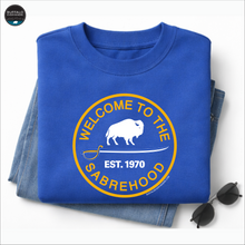 Load image into Gallery viewer, Sabrehood inspired design... t shirts, sweatshirts, mens, ladies and kids sizes. Buffalo Everywhere! Buffalo born. Buffalo worn.

