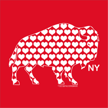 Load image into Gallery viewer, Buffalo Valentine&#39;s hearts of love tee sweatshirt
