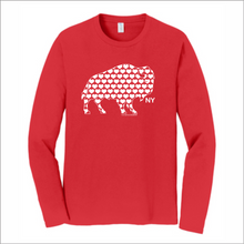 Load image into Gallery viewer, Buffalo Valentine&#39;s hearts of love tee sweatshirt
