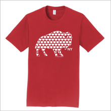 Load image into Gallery viewer, Buffalo Valentine&#39;s hearts of love tee sweatshirt
