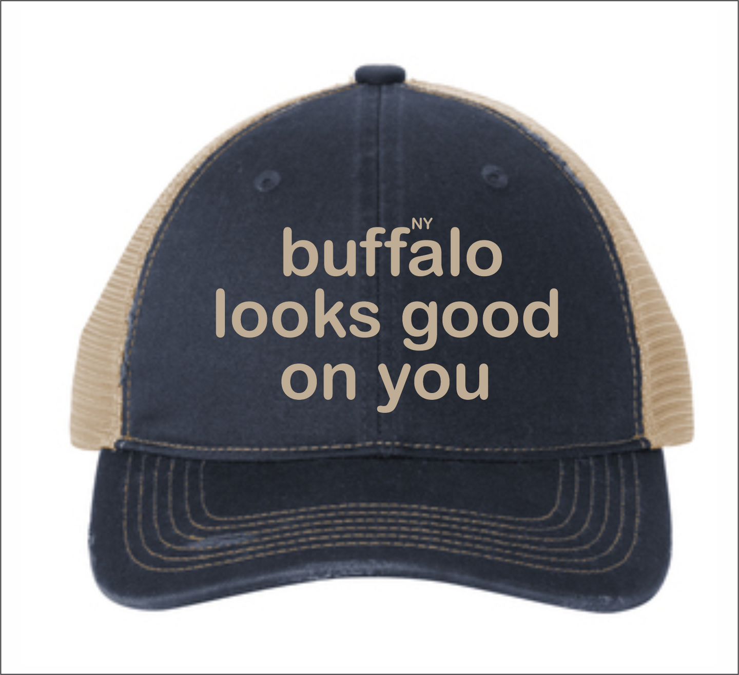 Distressed Cap - buffalo looks good