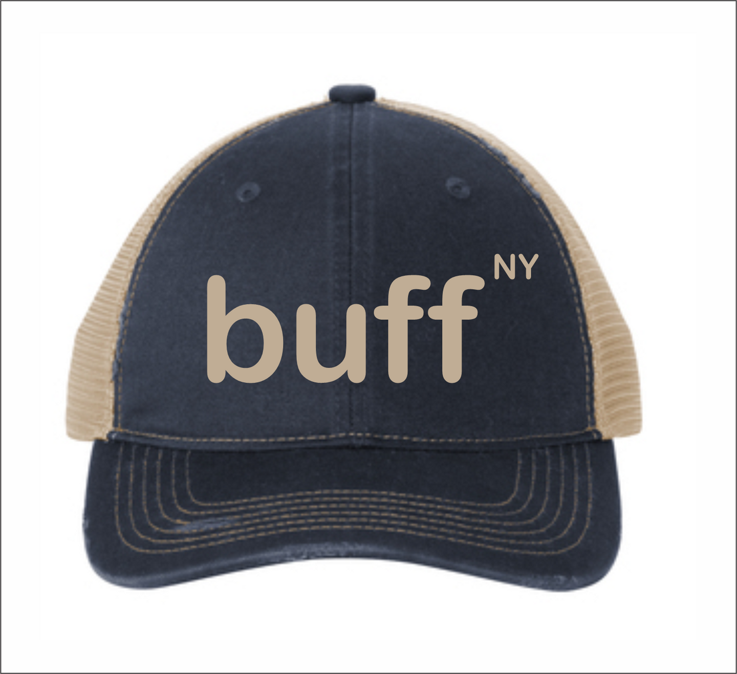 Distressed Cap - buff, NY