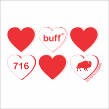 Load image into Gallery viewer, Love Buffalo Valentine’s Day heart tee sweatshirt
