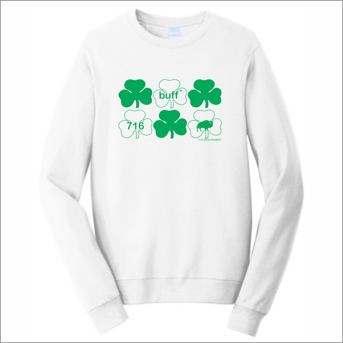 Irish Buffalo St Patrick’s Day shamrock tee sweatshirt