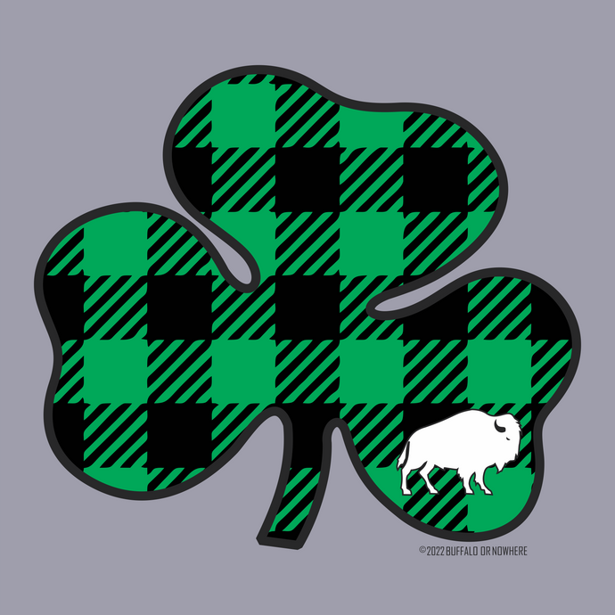 Irish Buffalo St Patricks Day shamrock plaid tee sweatshirt