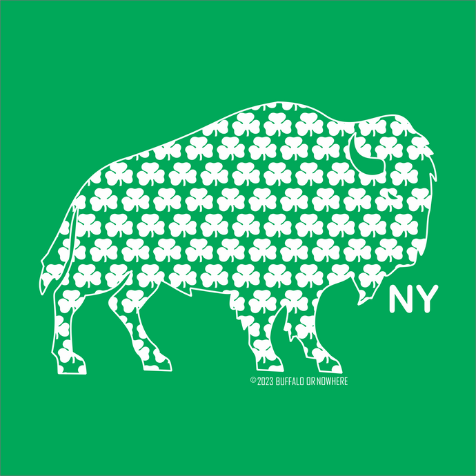 Irish Buffalo St Patricks Day shamrock tee sweatshirt